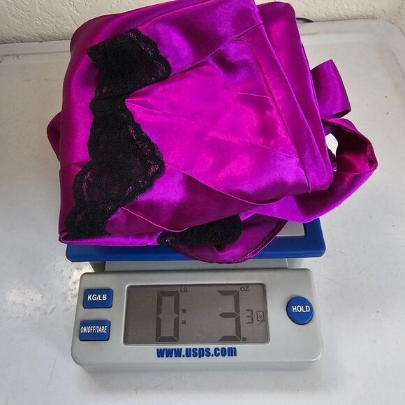 Vintage Victoria's Secret Satin Lace 2 Piece Pajama Shorts Cami Set M Gold Label - Picture 11 of 11